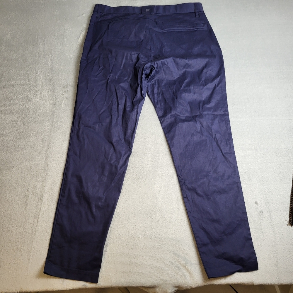 NWT Fabletics Men's High Side Chino Pants Blue 32x32 34x32 $95 MSRP Casual - Picture 7 of 9